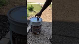 How To Open a 5 Gallon ReadySeal Paint Can Spout [upl. by Aierdna]