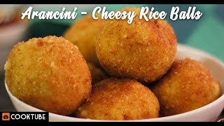 Arancini – Cheesy Rice Balls  Leftover Rice amp Cheese Balls Recipe  Italian Food [upl. by Kubetz]