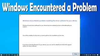 How To Fix Windows Encountered a Problem installing The Network Driver Software [upl. by Fitz]