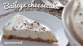 Delicious Creamy Baileys Cheesecake  Crumbs amp Baileys [upl. by Ahsekyw473]