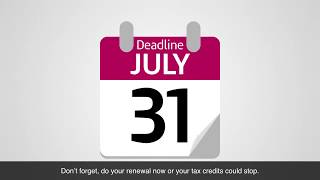 Tax credits renewals  a quick guide [upl. by Essilem282]