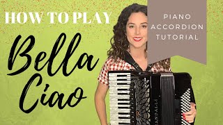 Accordion Tutorial Bella Ciao  EASY song for beginners [upl. by Lorene752]