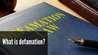 What is defamation [upl. by Amehsat237]