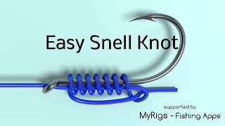 Easy Snell  Fishing Hook Knot Animated [upl. by Otreblig]