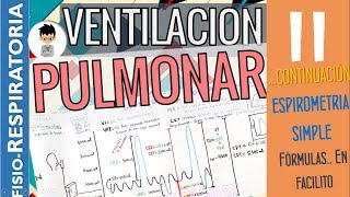 Ventilación Pulmonar VOLÚMENES CAPACIDADES Fórmulas ESPIROMETRIA Fisiología Respiratoria  P2 [upl. by Adniuqal]