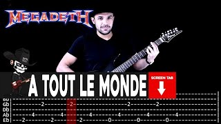 【MEGADETH】 A Tout Le Monde  cover by Masuka  LESSON  GUITAR TAB [upl. by Kleper]