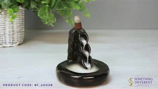 Bamboo Waterfall Backflow Incense Cone Burner  Something Different Wholesale [upl. by Kalli]