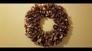 Making A Rag Wreath  DIY Rag Wreath [upl. by Lenwood]