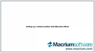 Macrium viBoot Demonstration [upl. by Ataynik]