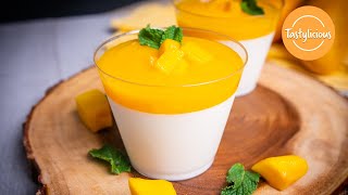 Tasty Mango Panna Cotta Recipe  How To Make Mango Panna Cotta At Home [upl. by Vivian736]