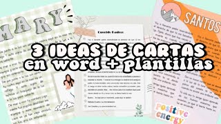 COMO HACER CARTAS BONITAS EN WORD  cartas bonitas [upl. by Werner]