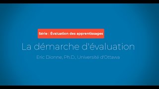 La démarche dévaluation des apprentissages [upl. by Eenoj979]