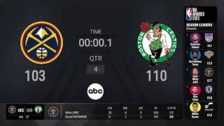 Denver Nuggets  Boston Celtics  NBA on ABC Live Scoreboard [upl. by Aicirtan738]