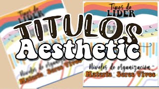 Titulos Aesthetic BONITOS en word  pt 1 [upl. by Dyana]