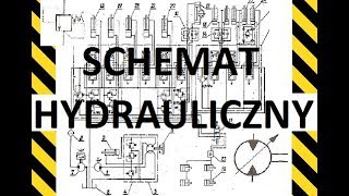 Napęd hydrauliczny  Schemat hydrauliczny koparkoładowarki Ostrówek K 162 [upl. by Girhiny614]