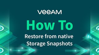 How to restore from native storage snapshots using Veeam Explorer for Storage Snapshots [upl. by Ailuig511]