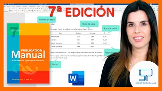 🟠 Crear TABLAS según NORMAS APA 7ma séptima edición en Word [upl. by Mile620]