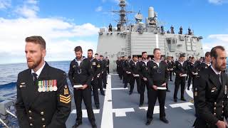 HMAS Sydney commissioned at sea [upl. by Aman]