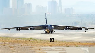 B52 Stratofortress Take Off and Landing US Air Force [upl. by Killian]