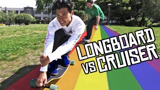 LONGBOARD VS CRUISER BOARD [upl. by Liane]