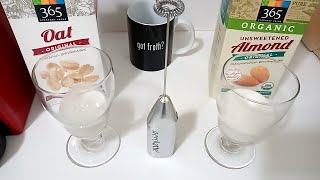 Oat Milk vs Almond Milk part 2 Frothing Test [upl. by Ikilisav]