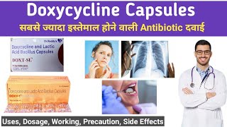 Doxycycline 100mg Capsules  Doxycycline Capsules ip 100mg in hindi  Doxycycline Side Effects [upl. by Annail755]