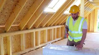 How to insulate a pitched roof with HYBRIS insulation [upl. by Tatia]