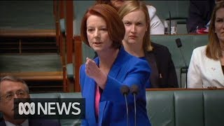 Julia Gillards misogyny speech in full 2012  ABC News [upl. by Verras731]