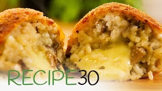 Simple Arancini Balls made with mushroom risotto [upl. by Flip255]