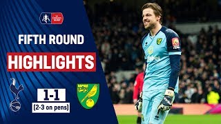 Krul Heroics Upsets Spurs  Tottenham Hotspur 11 Norwich City 23 on pens  Emirates FA Cup 1920 [upl. by Aryamo723]