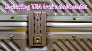 How to reset TSA lock combination  Tanobi suitcase [upl. by Meelak910]