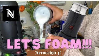 How To Foam Milk With Aeroccino 3 Make Coffee With Foam Tips amp Tricks  Easy Foamed Latte Recipe [upl. by Airdnassac]