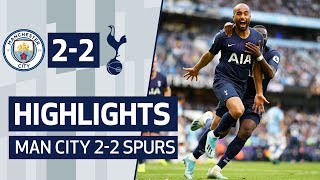 HIGHLIGHTS  MAN CITY 22 SPURS  LUCAS MOURA SCORES 19 SECONDS AFTER COMING ON [upl. by Yadrahc]