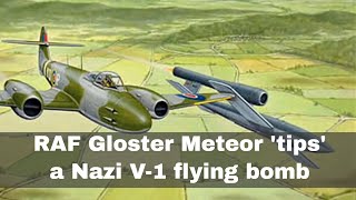 4th August 1944 First Allied jet fighter destroys a Nazi V1 flying bomb [upl. by Akemet670]