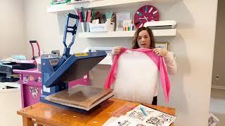 HTV T Shirt Tutorial with Heat Press for Silhouette Beginners [upl. by Nickles923]