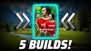 5 NEW BECKENBAUER BUILDS TRAINING  SKILL GUIDE  eFootball 2024 Level Up Build [upl. by Annaik]