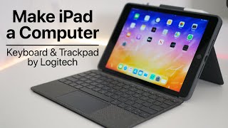 Logitech Trackpad and Keyboard for iPad  Unboxing and Review [upl. by Lleval]