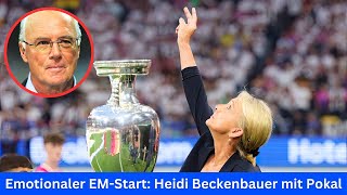 😱😱quotEmotionaler EMStart Heidi Beckenbauer trägt den Pokalquot [upl. by Hajed]