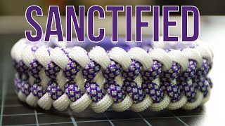 Wide Paracord Bracelet—Sanctified Weave [upl. by Kubiak]