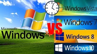 Windows XP VS Vista 7 81 and 10  Speed Comparison [upl. by Sato]