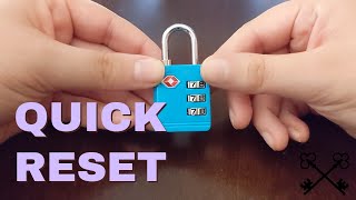 How To Reset TSA Lock Combo Tutorial  Lock Reset Series [upl. by Ycnay]