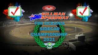 FIM Oceania Sidecar Championship 2021  Gillman Speedway [upl. by Ayidan711]