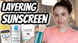 How to LAYER SUNSCREEN Dr Dray [upl. by Nored]