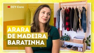 DIY  Como fazer arara de madeira gastando pouco com Karla Amadori [upl. by Aenahs327]