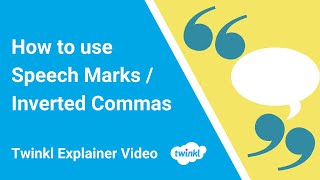 How to use Speech Marks  Inverted Commas [upl. by Ain]