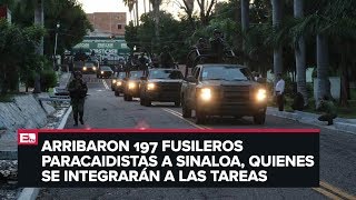 Llegan 197 militares más a Culiacán [upl. by Annawek]