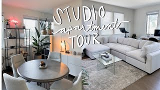 MY OFFICIAL STUDIO APARTMENT TOUR  lots of neutrals amp plants [upl. by Eelatsyrc82]