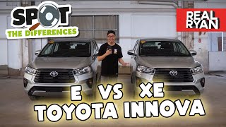 TOYOTA INNOVA XE VS INNOVA E COMPARISON PHILIPPINES [upl. by Haelam]