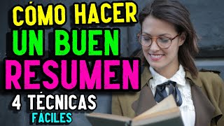 CÓMO HACER UN BUEN RESUMEN 4 técnicas textuales muy fáciles [upl. by Perri656]