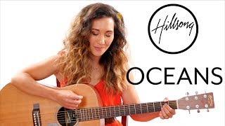 Oceans  Hillsong Guitar Tutorial with Play Along [upl. by Lenes]